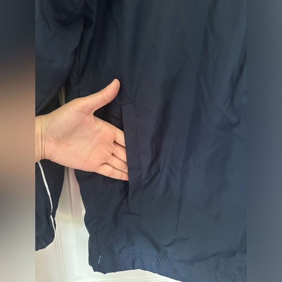 Vintage Nike Men's Size XL Navy Lightweight Windbreaker Jacket Full Zip - Picture 4 of 6